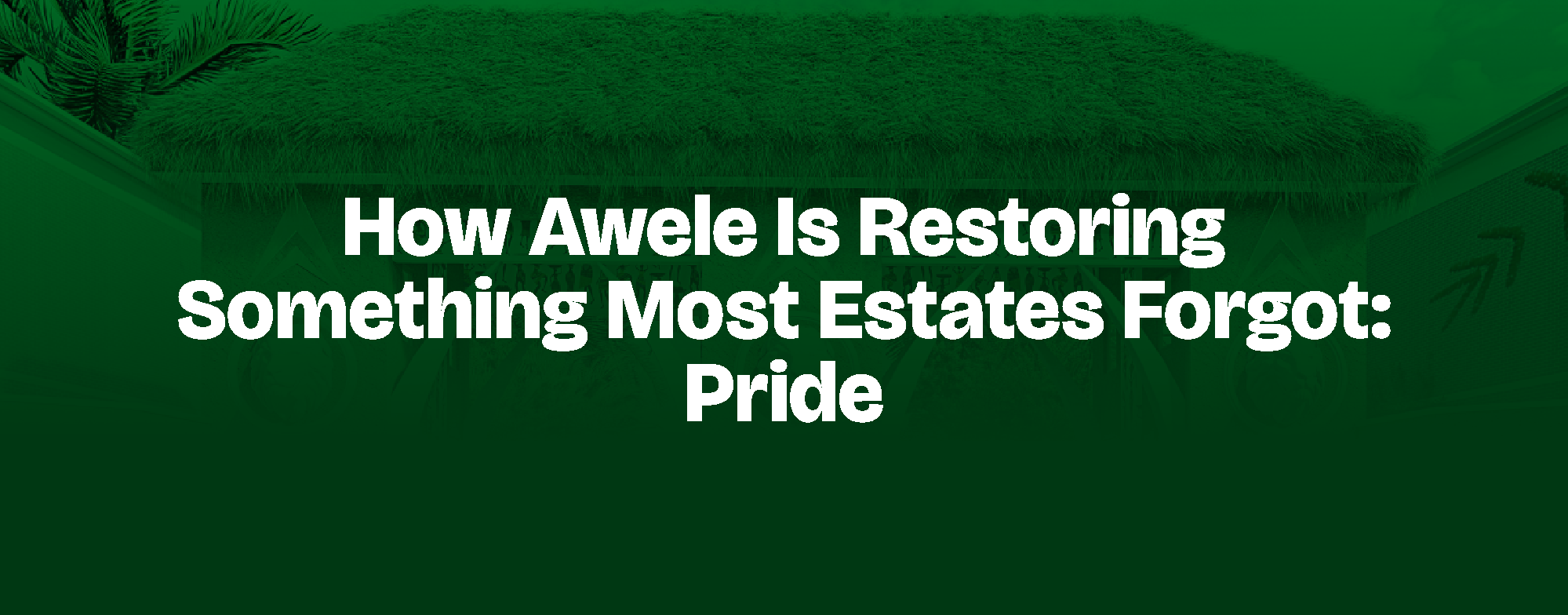 Read more about the article How Awele Is Restoring Something Most Estates Forgot: Pride
